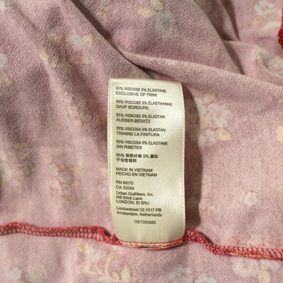 Free People Good Days Mini Dress in Pop Combo Size XS red floral V-neck New - Picture 11 of 11